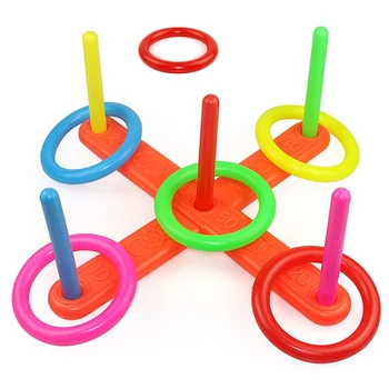 Детские игрушки-наконечники, 5 колец, петля для метания, головоломка для бодибилдинга, взаимодействие родителей и ребенка, пластиковое кольцо для метания TMZ