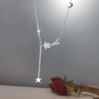 Модные Ожерелья с подвесками в виде звезды из Циркона, Колье, Эффектное ожерелье для женщин, Вечерние Украшения Y2K dz886