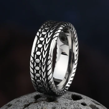 2023 Новое кольцо из нержавеющей стали 316L с уникальным круглым рисунком колоса пшеницы для мужчин и женщин, Офисные украшения для помолвки, подарок подросткам