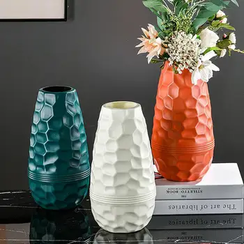 Домашняя ваза, вазы для цветов в скандинавском стиле, Креативные, устойчивые к падению Декоративные украшения, Простые пластиковые вазы в горшках