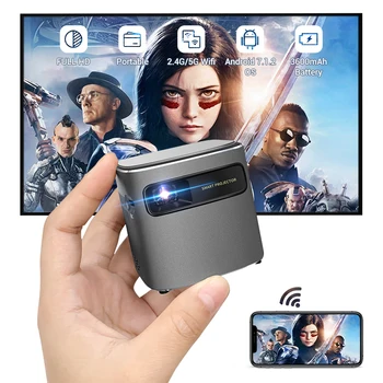 Hotack портативный телефон проектор для домашнего кинотеатра Full hd видео wifi маленькие смарт-мини-проекторы Android DLP с коротким ходом
