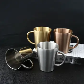 Кухонная посуда для напитков из нержавеющей стали, кухонные принадлежности с двойными стенками, Пивная чашка, кофейная кружка, Кружки для воды