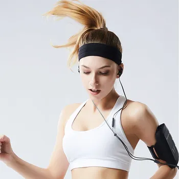 Стоящая эластичная спортивная повязка на голову для спортзала, Противоскользящая Женская Мужская дышащая лента для волос для баскетбола, фитнеса, йоги, волейбола