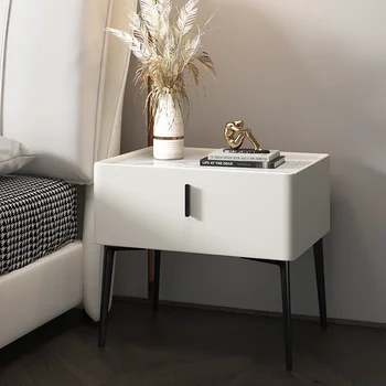 Эстетичный в скандинавском стиле Прикроватный столик с выдвижными ящиками Для спальни Простой Белый дизайн Прикроватный столик для хранения Новинок Мебели для гостиной Muebles Para El Hogar