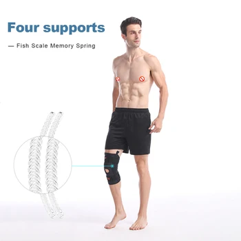 1 шт. Пружинный поддерживающий наколенник для бега, компрессионный спортивный бандаж для поддержки колена, облегчающий боль, дышащий, не скользящий при болях в колене, для женщин и мужчин